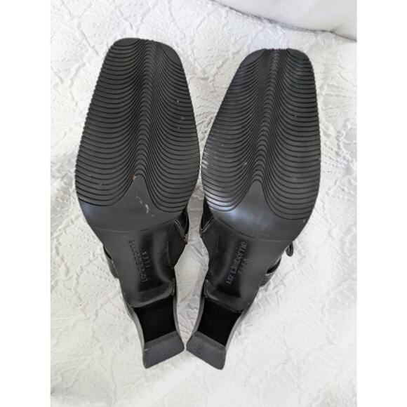 NWOT! LIZ CLAIBORNE! "FLEX" BLACK GENUINE SUEDE LEATHER SQUARE TOE MULES! SZ 10M - Picture 9 of 10